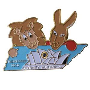 Lions Club International Pin Tennessee 2010 Sydney Australia  Kangaroo Lion